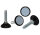 PTFE-Gleiter mit starrer Gewindestange mit Gelenk  M8  x 25 mm